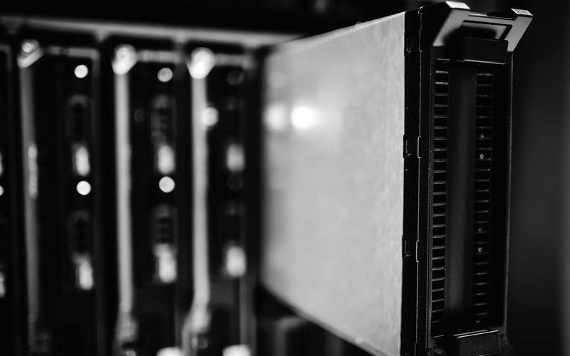 Modern server racks in the Metacloud datacenter
